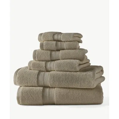 Blue Loom Liam 6pc Towel Set, Cranberry, (multipack) In Sandstone