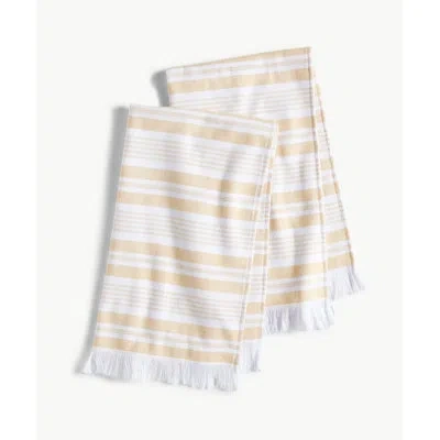 Blue Loom Parker Kitchen Towel Set, Goldenrod, (16x26)