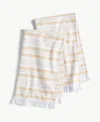 Blue Loom Parker Stripe Kitchen Towel, Set Of 2 In Goldenrod