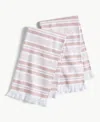 Blue Loom Parker Stripe Kitchen Towel, Set Of 2 In Terracotta