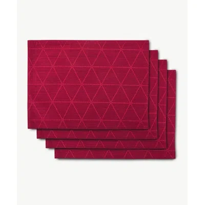 Blue Loom Polyester Rectangular Placemat In Burgundy