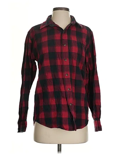 Pre-owned Blue Mountain Long Sleeve Button Down Shirt In Red