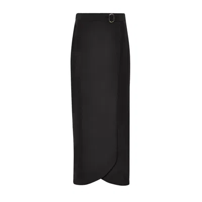 Blue Nude Women's Black Li Utilitarian Maxi Wrap Skirt