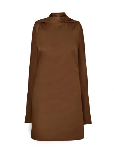Blue Nude Women's Brown Jardin Scarf Mini Shift Dress