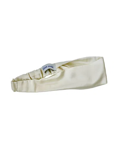 Blue Nude Women's Neutrals / White Solange Wide Headband In Ivory Silk