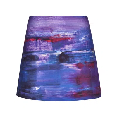 Blue Nude Women's Pink / Purple Passiflora Purple Cotton & Hemp Miniskirt In Pink/purple