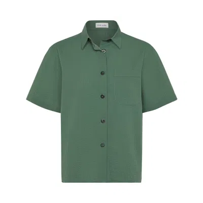 Blue Nude Women's Plage Button-up Shirt - Oyat Green