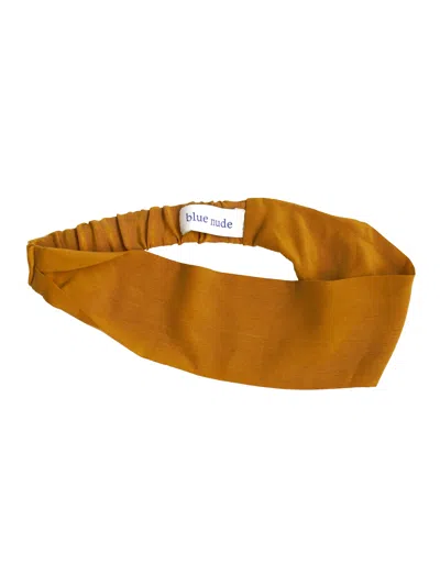 Blue Nude Women's Yellow / Orange Solange Wide Headband In Ochre In Yellow/orange