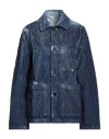 Blue Of A Kind Woman Blazer Navy Blue Size M Cotton In Navy Blue