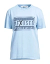 Blue Of A Kind Woman T-shirt Sky Blue Size S Organic Cotton