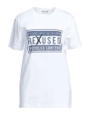 Blue Of A Kind Woman T-shirt White Size L Organic Cotton In White