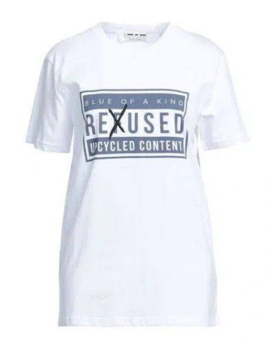 Blue Of A Kind Woman T-shirt White Size L Organic Cotton