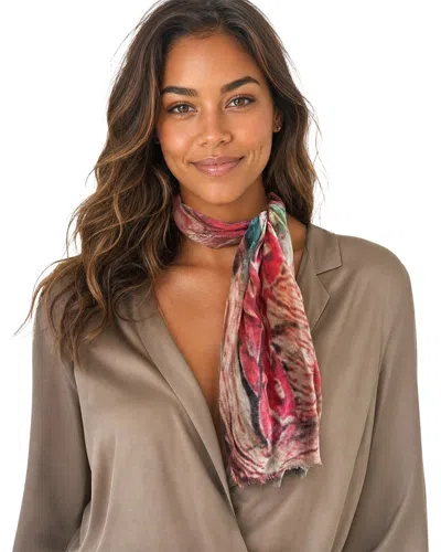 Blue Pacific Butterflies Silk-blend Neckerchief In Purple