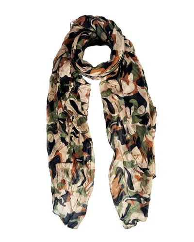 Blue Pacific Camo Wrap Scarf In Animal Print