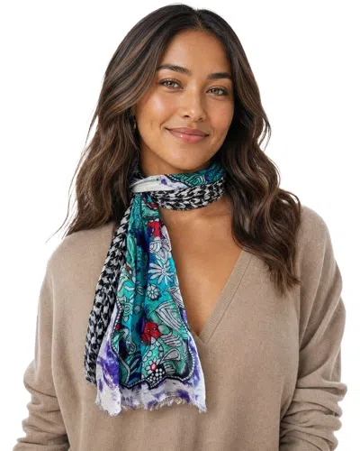 Blue Pacific Elephant Houndstooth Neckerchief In Multi