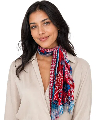 Blue Pacific Elephant Houndstooth Neckerchief In Multi