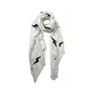 Blue Pacific Fashion Cashmere Blended Printed Scarves In Lightening Bolt