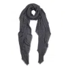 Blue Pacific Fashion Tissue Stripe Scarf In Pinstripe Slate In Multi