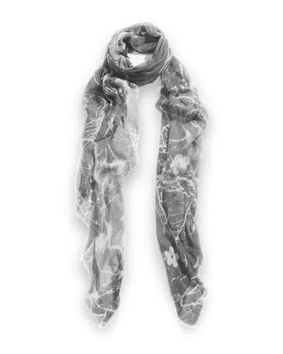 Blue Pacific Floral Fade Cashmere-blend Scarf