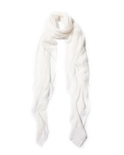 Blue Pacific Glitter Cashmere-blend Scarf In White