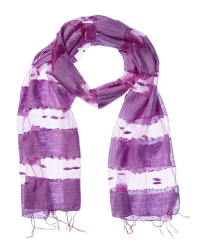 Blue Pacific Hand-woven Silk-blend Scarf
