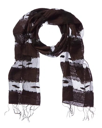 Blue Pacific Hand-woven Silk-blend Scarf