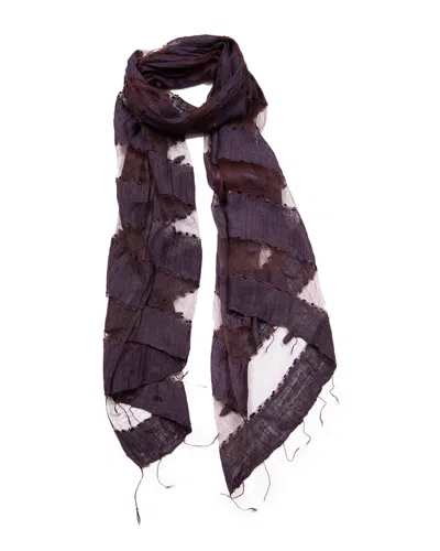 Blue Pacific Hand Woven Silk-blend Scarf