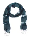 Blue Pacific Hand-woven Silk Scarf