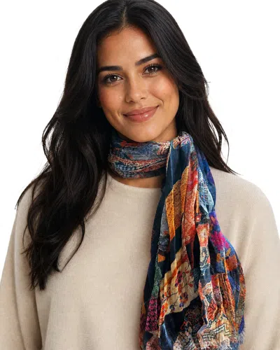 Blue Pacific Italian Handbags Silk-blend Neckerchief In Multi