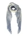 Blue Pacific Lush Dip Cashmere Scarf In Blue
