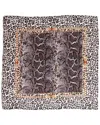 Blue Pacific Safari Silk Square Neckerchief In Purple