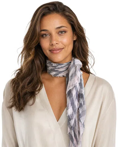 Blue Pacific Scottish Plaid Cashmere-blend Neckerchief In Multi