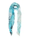 Blue Pacific Seagrass Bay Cashmere-blend Print Scarf