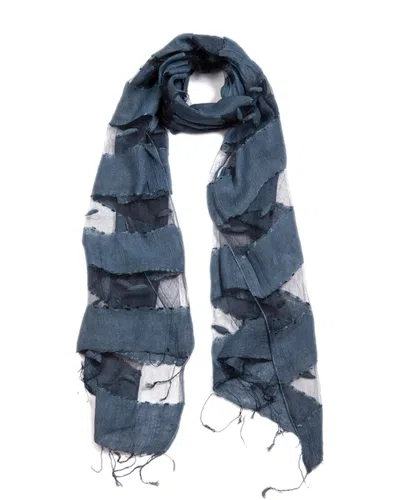 Blue Pacific Silk-blend Scarf In Blue