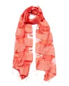 Blue Pacific Silk-blend Scarf In Orange