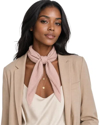 Blue Pacific Solid Cashmere-blend Neckerchief In Pink