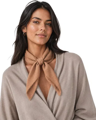 Blue Pacific Solid Cashmere-blend Neckerchief In Brown