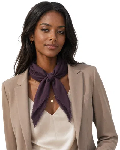 Blue Pacific Solid Cashmere-blend Neckerchief In Purple