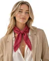 Blue Pacific Solid Cashmere-blend Neckerchief In Red