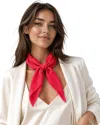 Blue Pacific Solid Cashmere-blend Neckerchief In Red