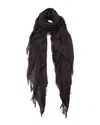 Blue Pacific Tissue Cashmere-blend Scarf In Black