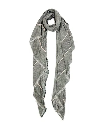 Blue Pacific Turkish Glitter Linen-blend Scarf In Green