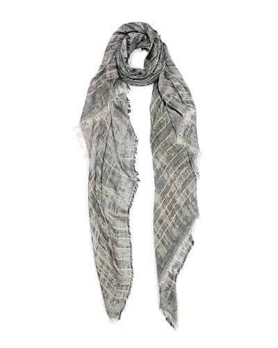 Blue Pacific Turkish Skinny Stripe Linen-blend Scarf