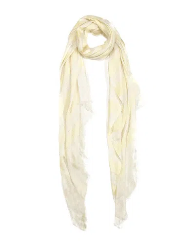 Blue Pacific Turkish Stripe Linen-blend Scarf In Yellow