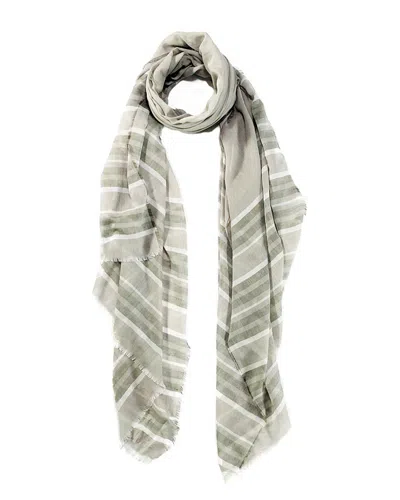 Blue Pacific Turkish Stripe Scarf In Green
