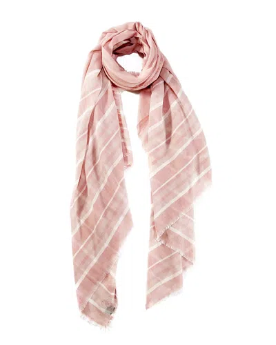Blue Pacific Turkish Stripe Scarf In Red