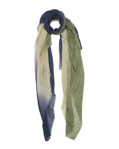 Blue Pacific Vintage Dip-dye Ombre Cashmere-blend Scarf