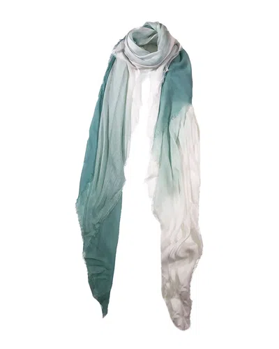 Blue Pacific Vintage Dip-dye Ombre Cashmere-blend Scarf
