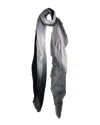Blue Pacific Vintage Dip-dye Ombre Cashmere-blend Scarf In Black