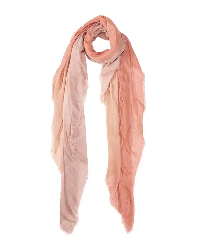 Blue Pacific Vintage Dip-dye Ombre Cashmere-blend Scarf In Pink